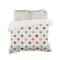 Designart 'Orange Blue and Purple Polka Dot Pattern' Geometric Bedding Set - Duvet Cover & Shams